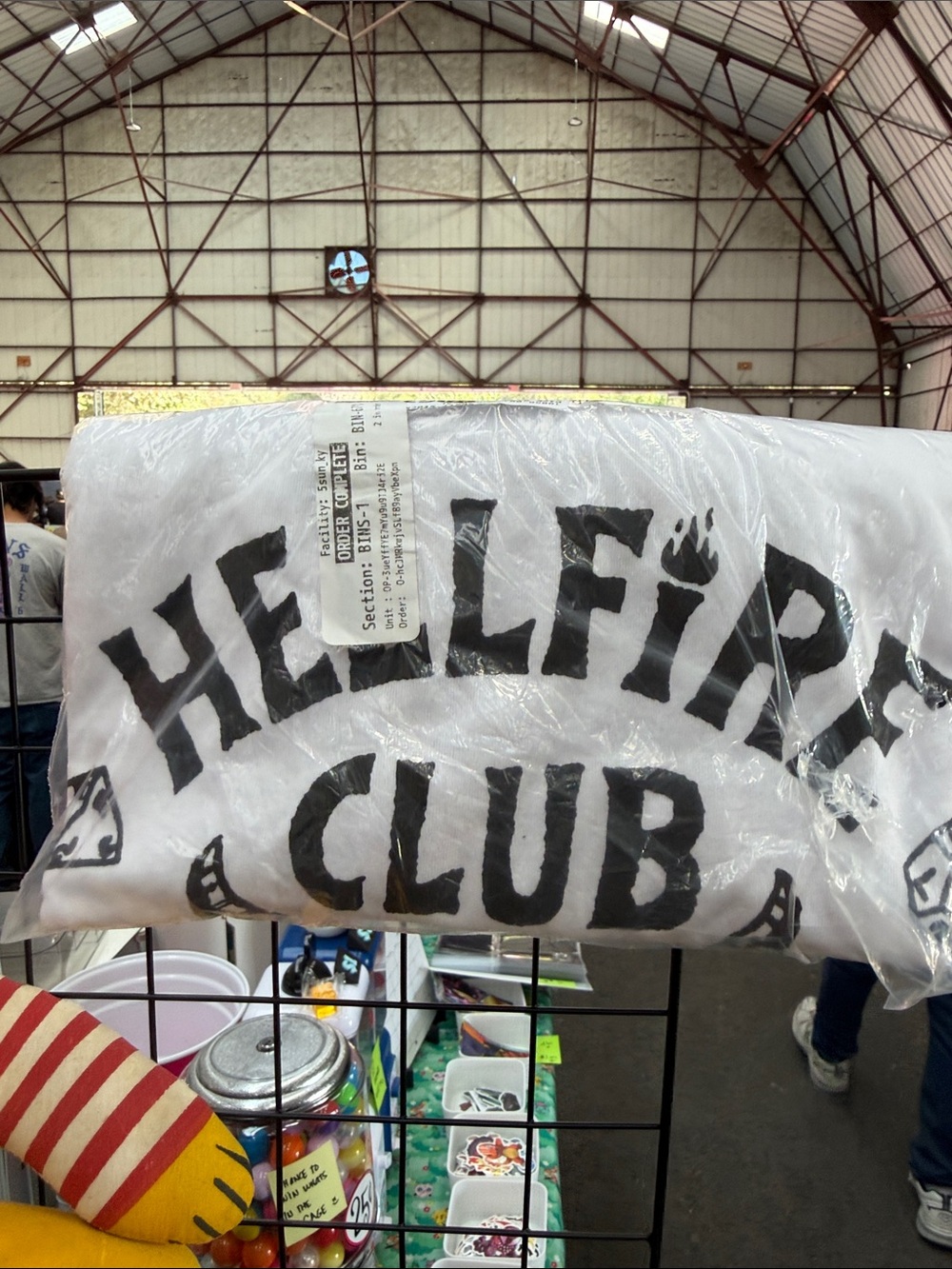 Hellfire Club White Graphic Pillow Cover by